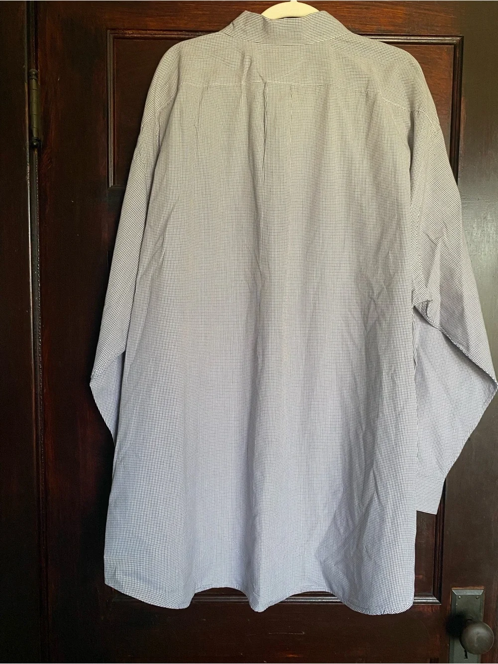 Ralph Lauren 3XLT Microcheck Check Button Down Shirt / Oversized Shirt Dress